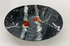 Christmas Winter Robin Large Oval Glass Bowl - Culzean Gifts