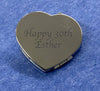 Engraved Personalised Silver Plated Double Sided Heart Mirror - Culzean Gifts