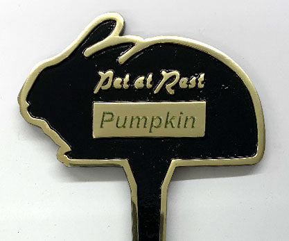Personalised 'Pet at Rest' Cast Brass Memorial Stake (Rabbit)