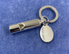 Personalised Silver Plated Whistle Keyring
