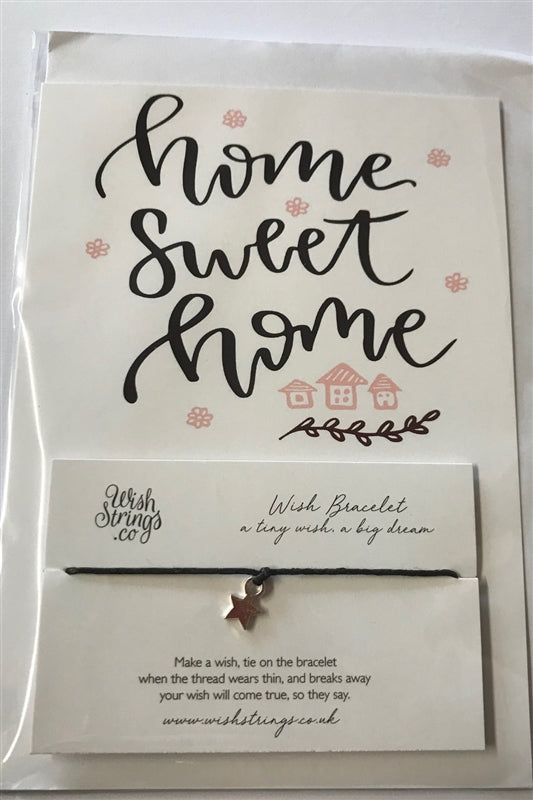 Wishstrings Home Sweet Home Card And Bracelet Combo
