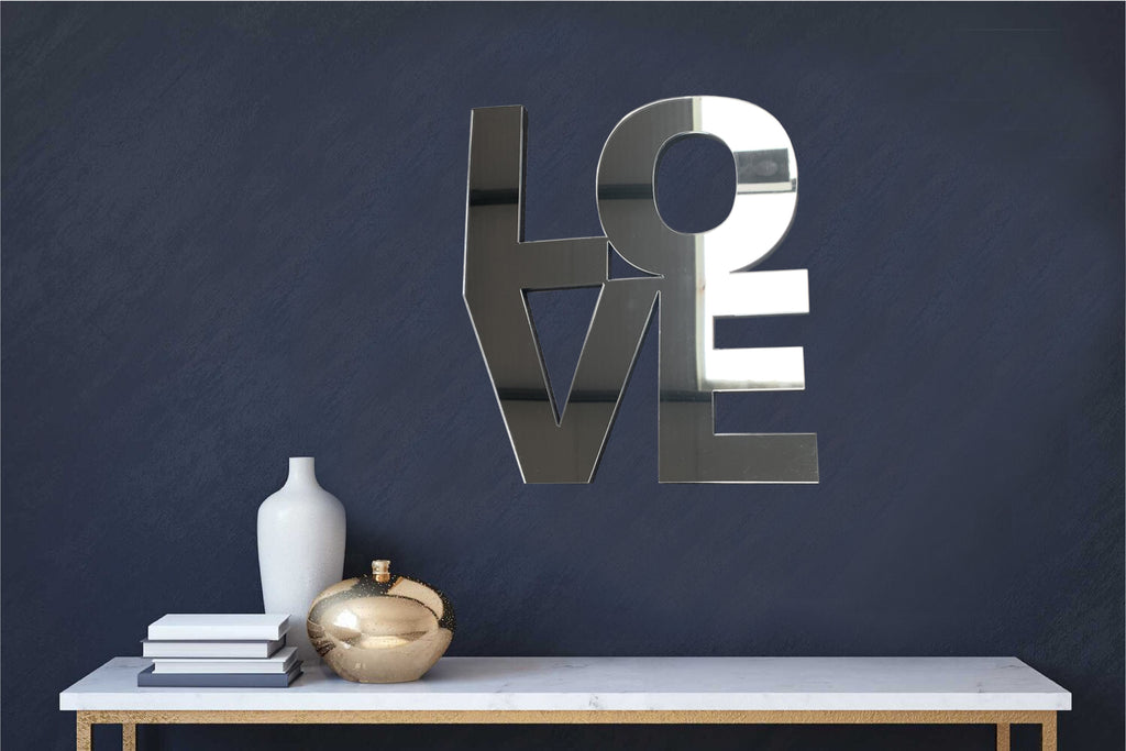 Mirror Acrylic Wall Art - LOVE - Culzean Gifts