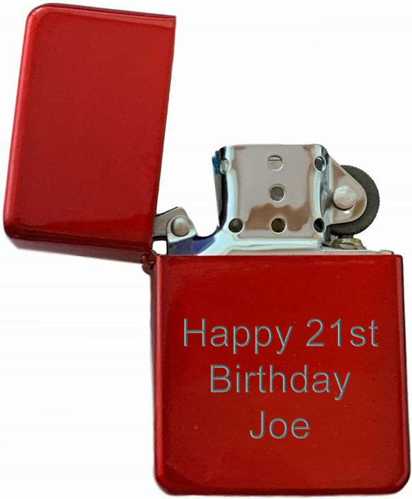 Red Star Flip Top Lighter - Available Engraved  Personalised - Culzean Gifts