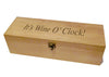 Engraved Personalised Honey Colour Wooden Hinged Wine & Champagne Box - Culzean Gifts